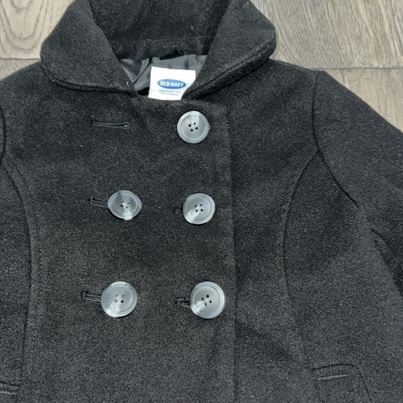Old Navy toddler wool like pleated back peacoat - Picture 2 of 8